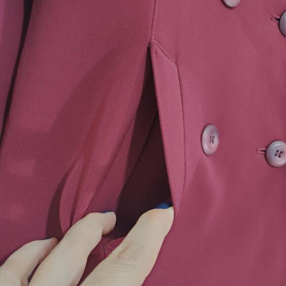 Valerie Stevens | Petites | Double Breasted Button Front Blazer with Pockets - Picture 6 of 10